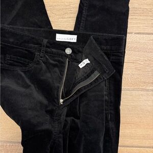 LOFT Classic Black velvet pants
